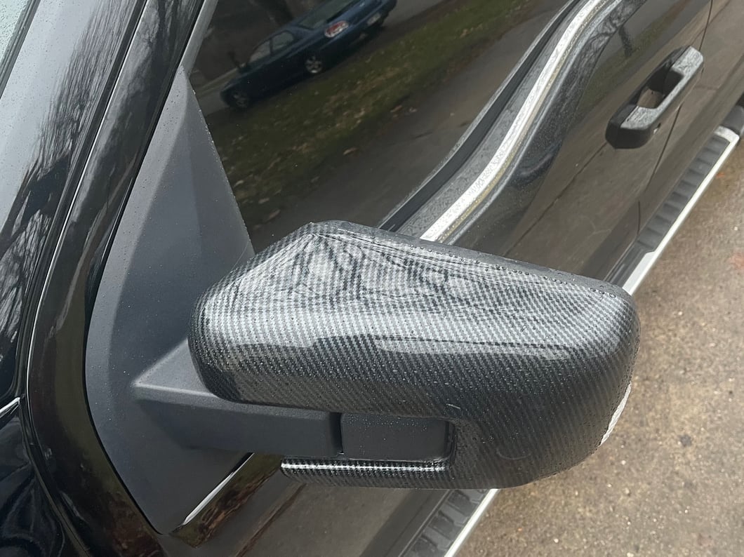 RedRock Side View Mirror Trim; Carbon Fiber (21-25 F-150)
