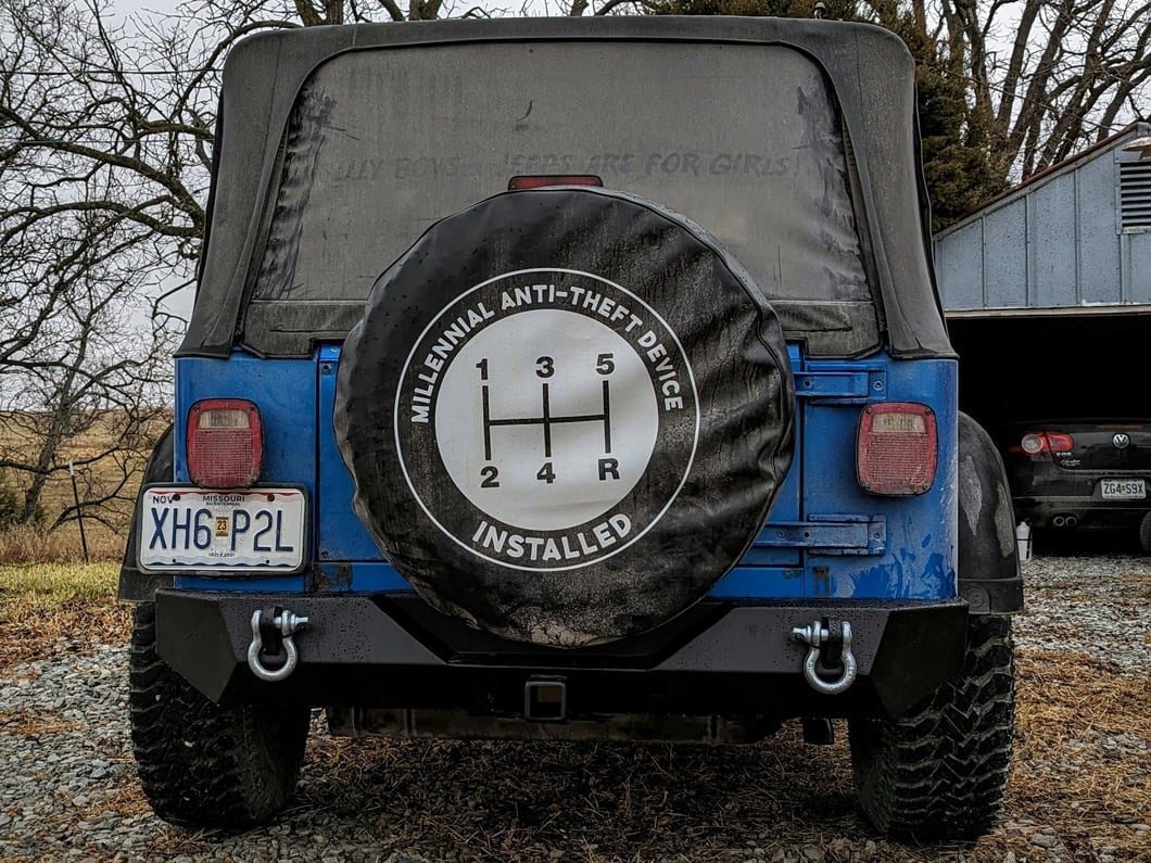 Jeep Licensed by RedRock Trail Force HD Rear Bumper with Jeep Logo (87-06 Jeep Wrangler YJ & TJ)