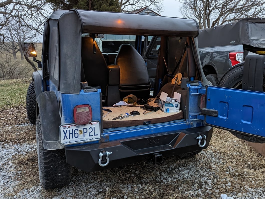 Jeep Licensed by RedRock Trail Force HD Rear Bumper with Jeep Logo (87-06 Jeep Wrangler YJ & TJ)