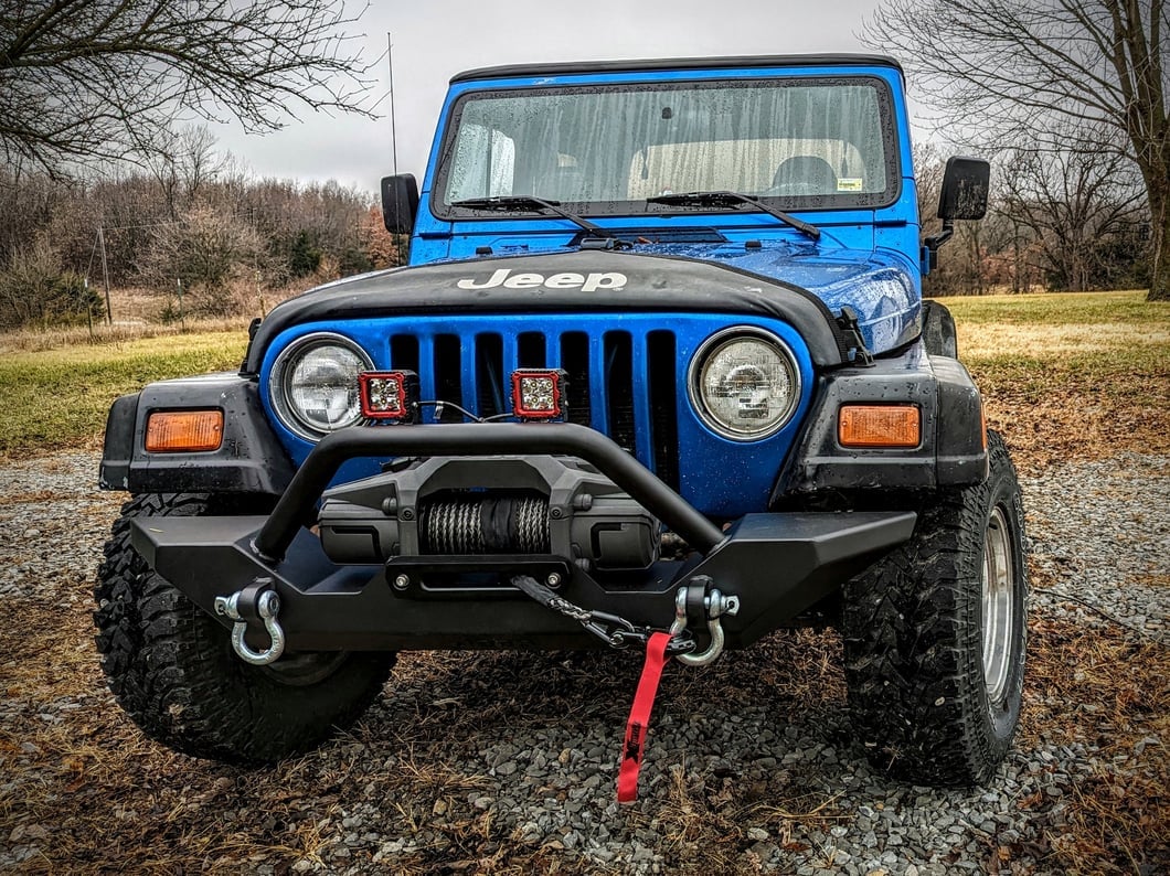 Jeep Licensed by RedRock Trail Force HD Front Bumper with Jeep Logo (87-06 Jeep Wrangler YJ & TJ)