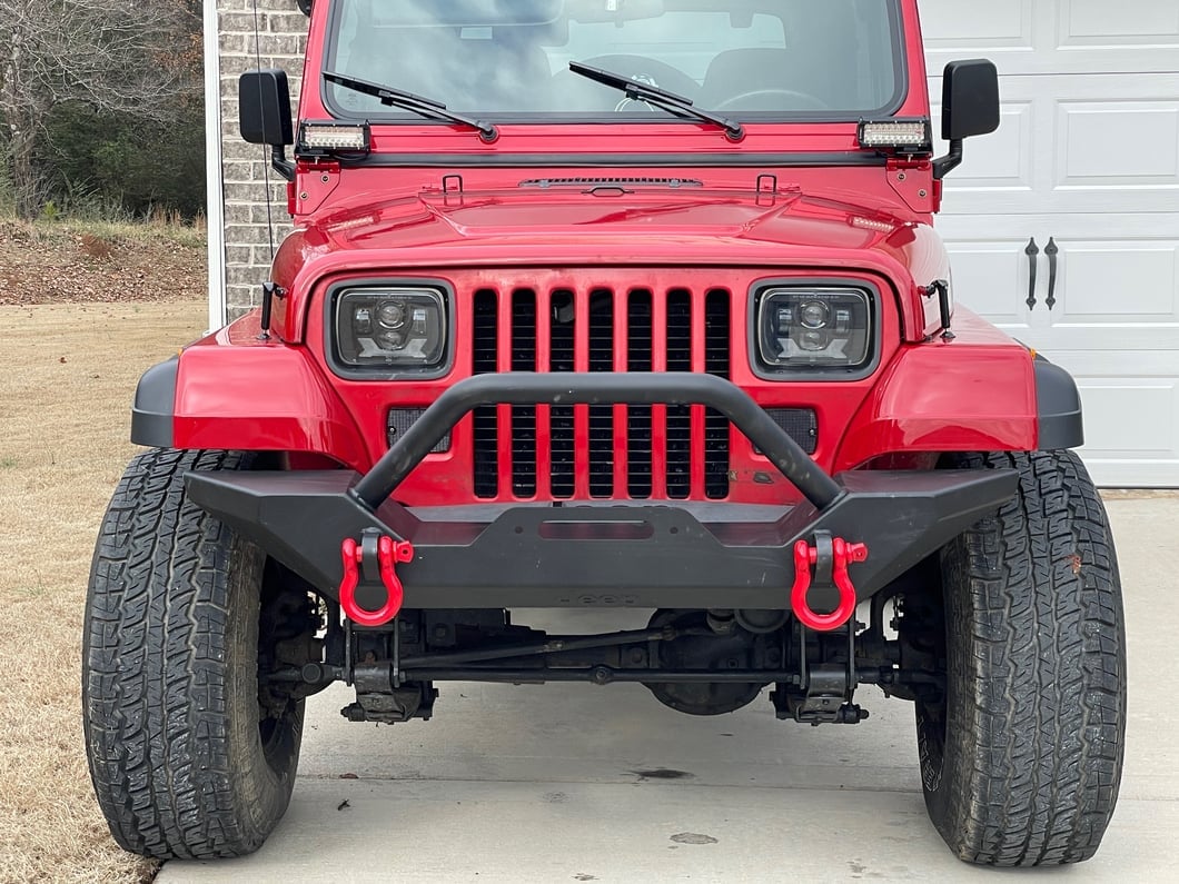 Jeep Licensed by RedRock Trail Force HD Front Bumper with Jeep Logo (87-06 Jeep Wrangler YJ & TJ)