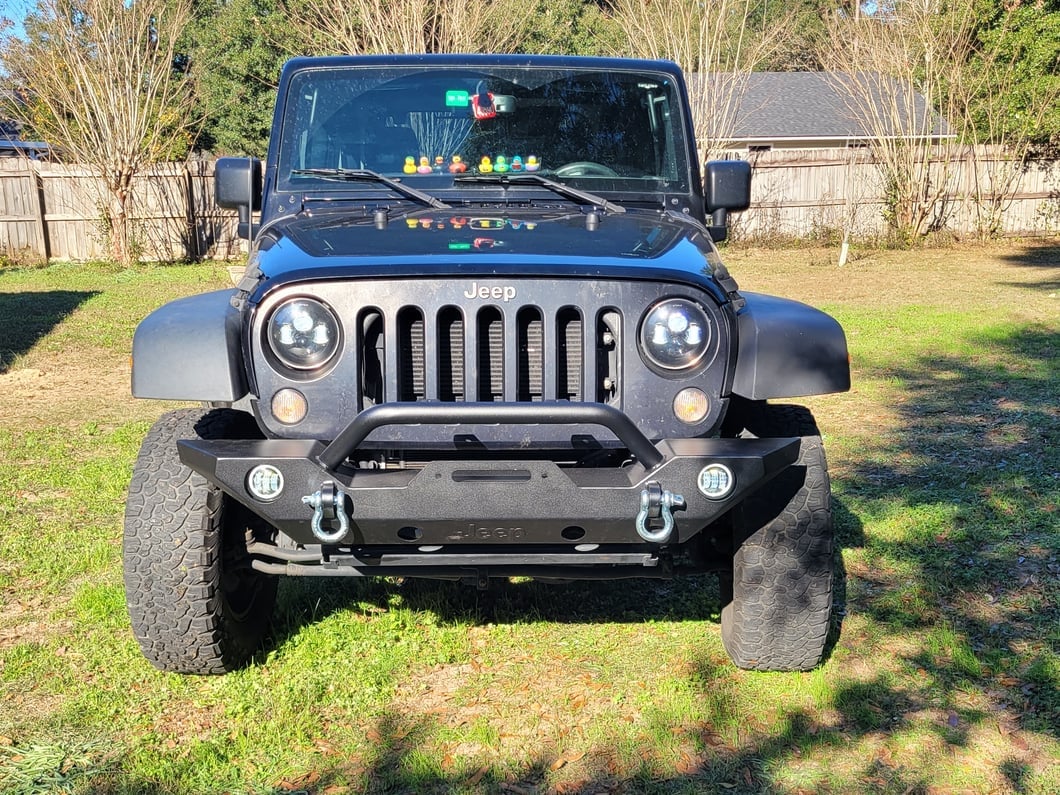 Jeep Licensed by RedRock Trail Force HD Front Bumper with Jeep Logo (07-18 Jeep Wrangler JK)