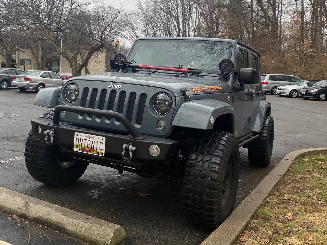 Jeep Licensed by RedRock Trekker Front Bumper with Jeep Logo (07-18 Jeep Wrangler JK)