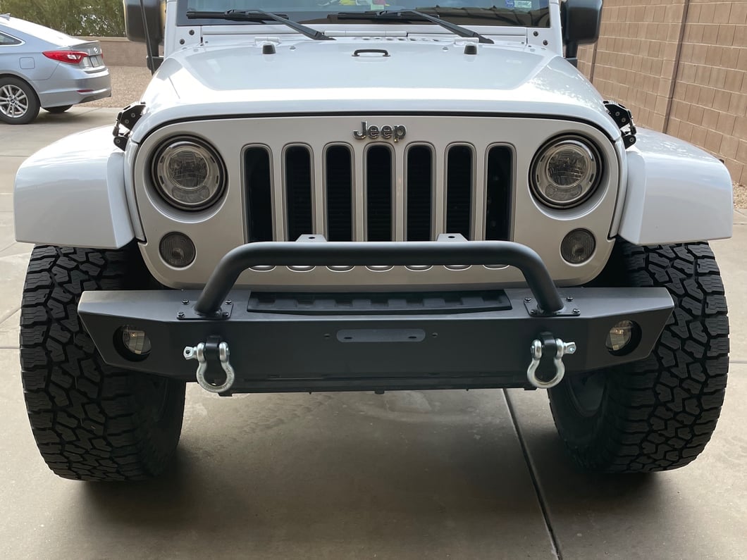 Jeep Licensed by RedRock Trekker Front Bumper with Jeep Logo (07-18 Jeep Wrangler JK)