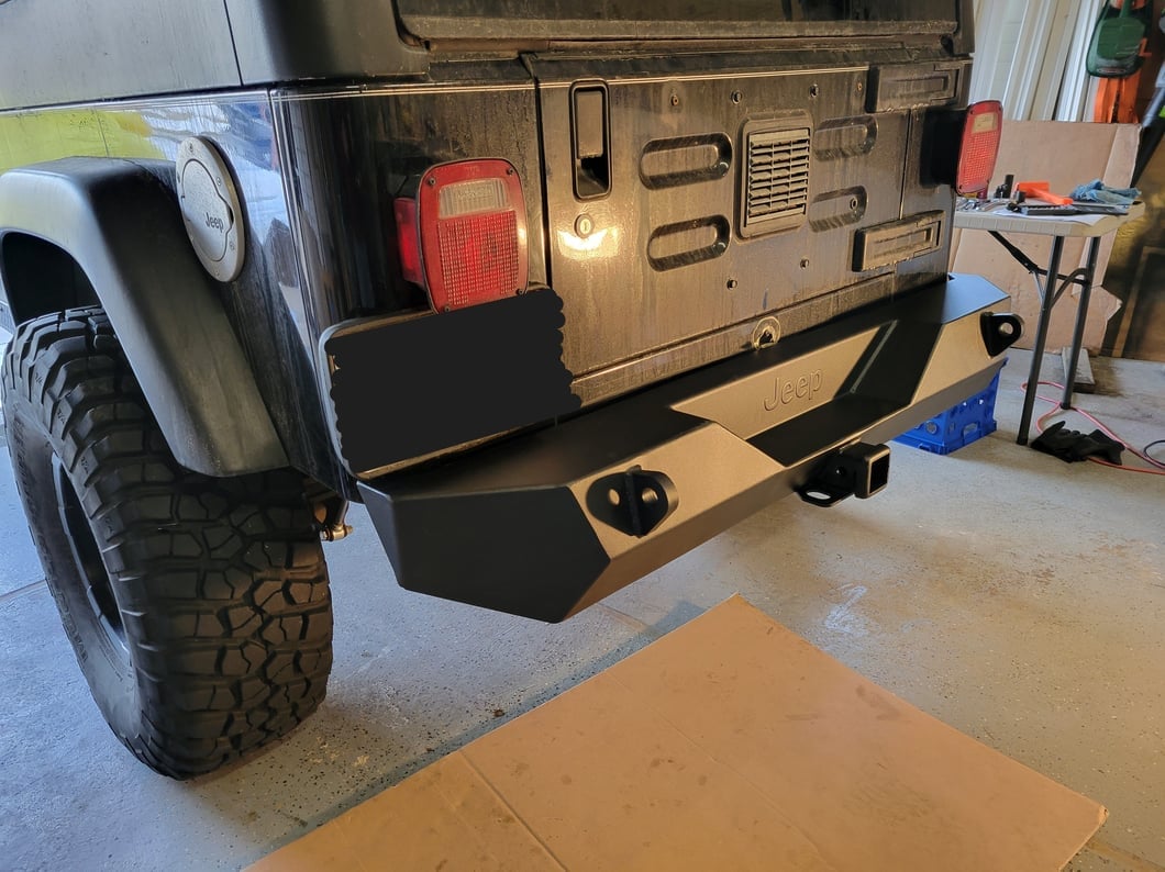 Jeep Licensed by RedRock Trail Force HD Rear Bumper with Jeep Logo (87-06 Jeep Wrangler YJ & TJ)