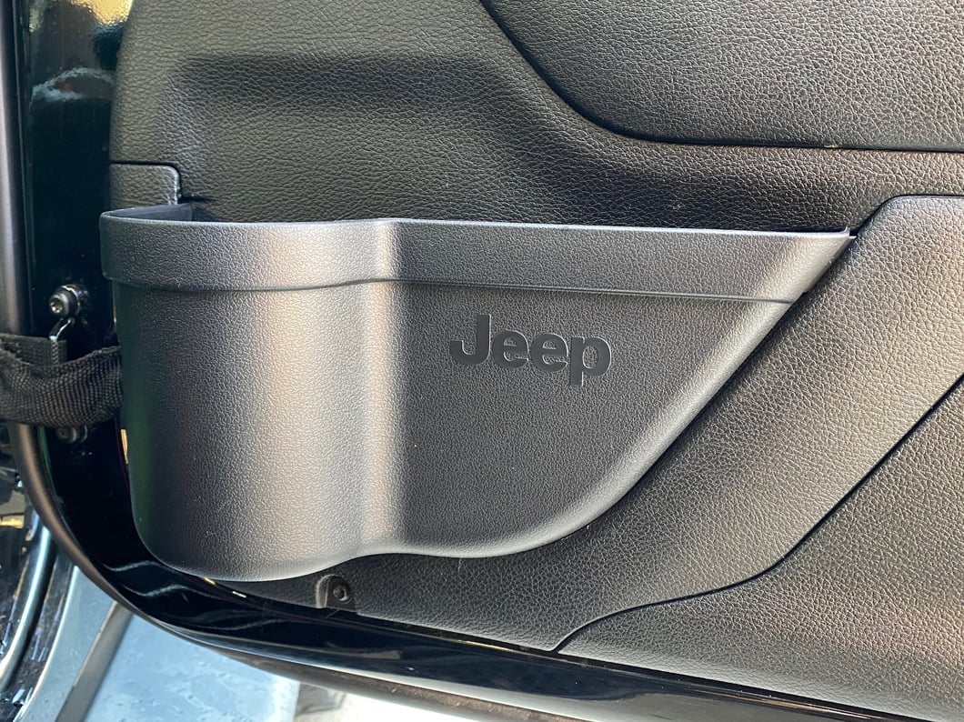 Jeep Licensed by RedRock Door Panel Storage Organizer Tray with Jeep Logo (11-18 Jeep Wrangler JK)