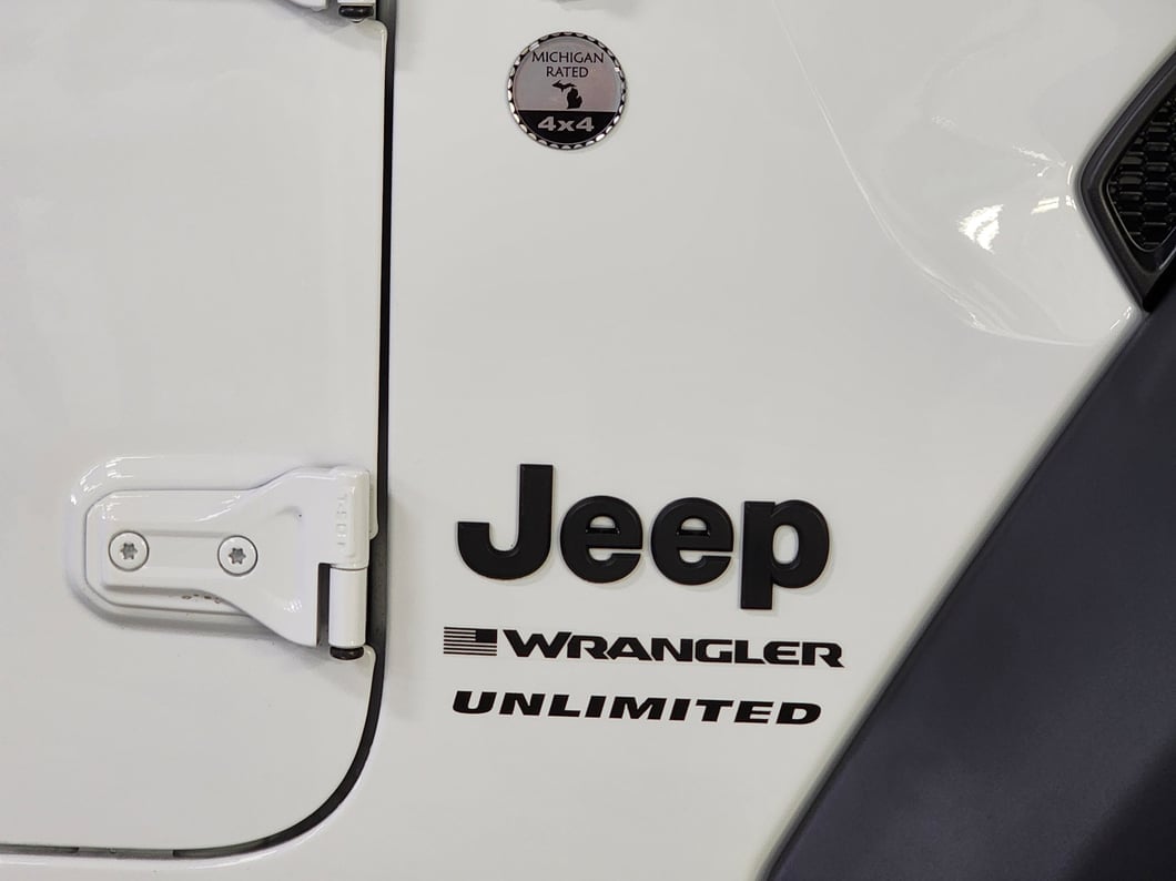Jeep Licensed by RedRock Unlimited Side Decal; Matte Black (87-18 Jeep Wrangler YJ, TJ & JK)
