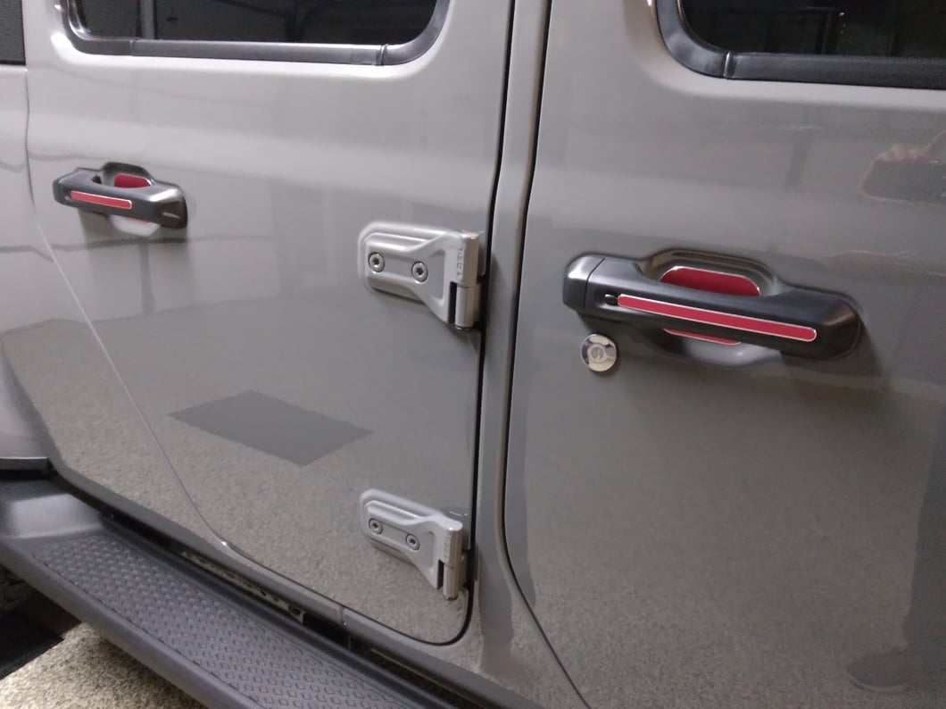 RedRock Door Handle Inserts; Red (20-25 Jeep Gladiator JT)