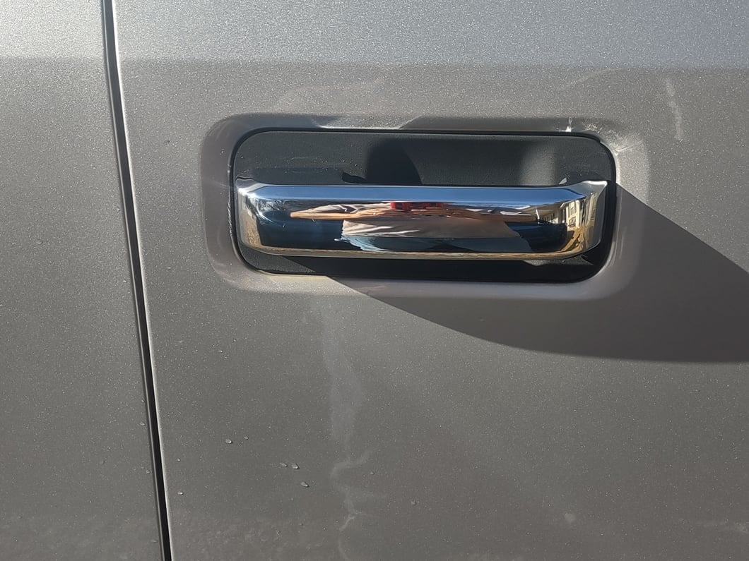 RedRock Door Handle Covers without Passenger Keyhole; Handle Covers Only; Chrome (15-20 F-150 Regular Cab, SuperCab)