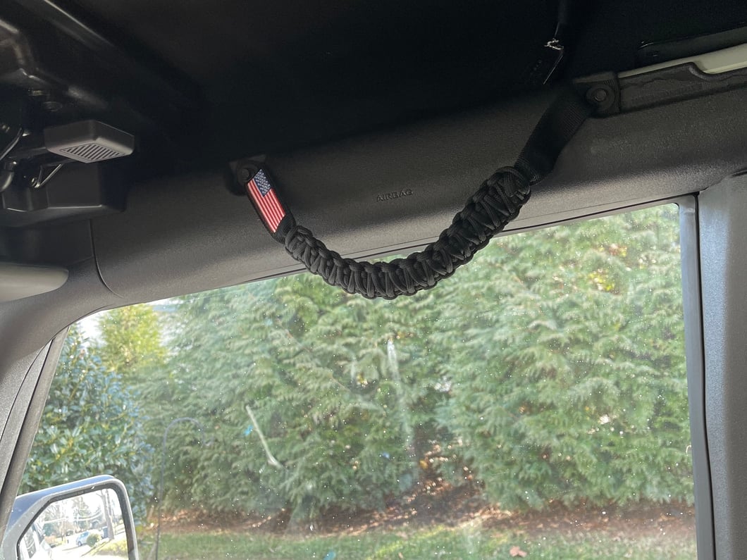 RedRock Paracord Grab Handles; Black (21-25 Bronco)