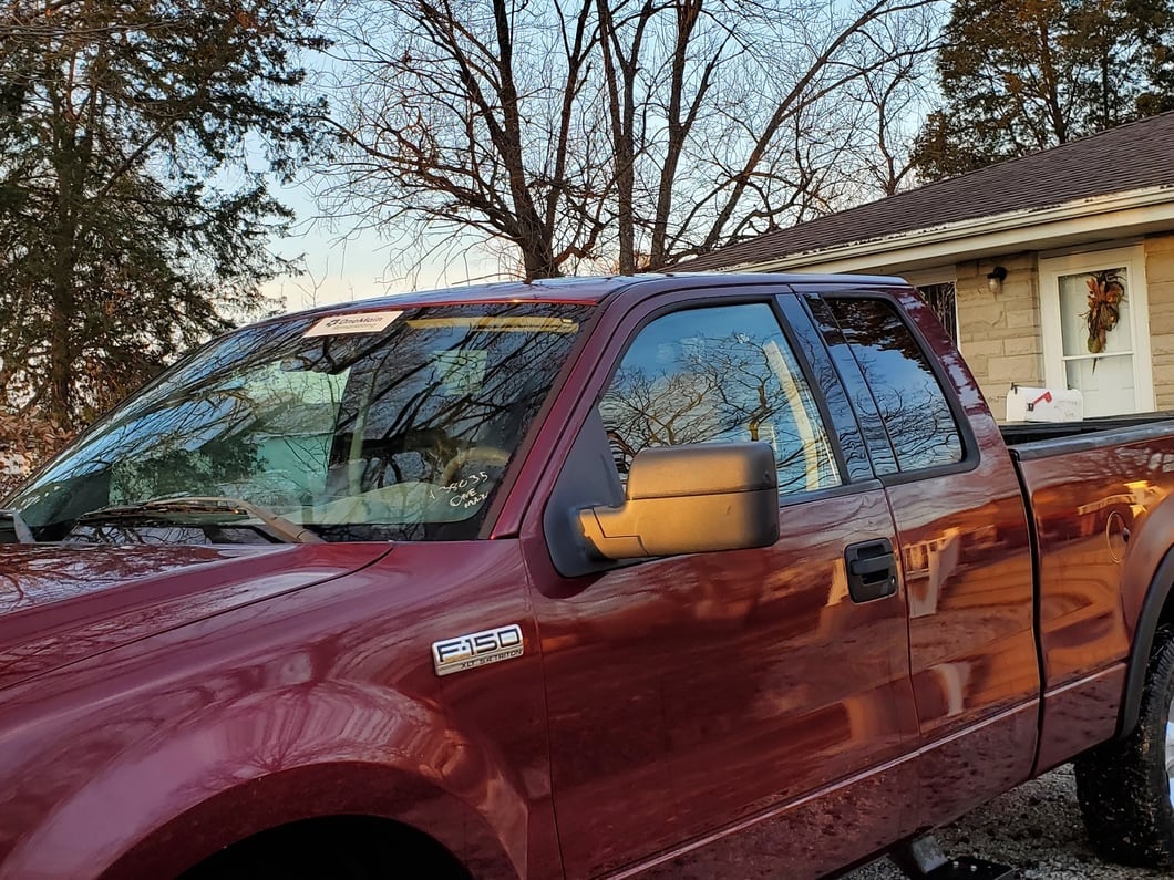 RedRock Top Half Mirror Covers; Chrome (04-08 F-150)