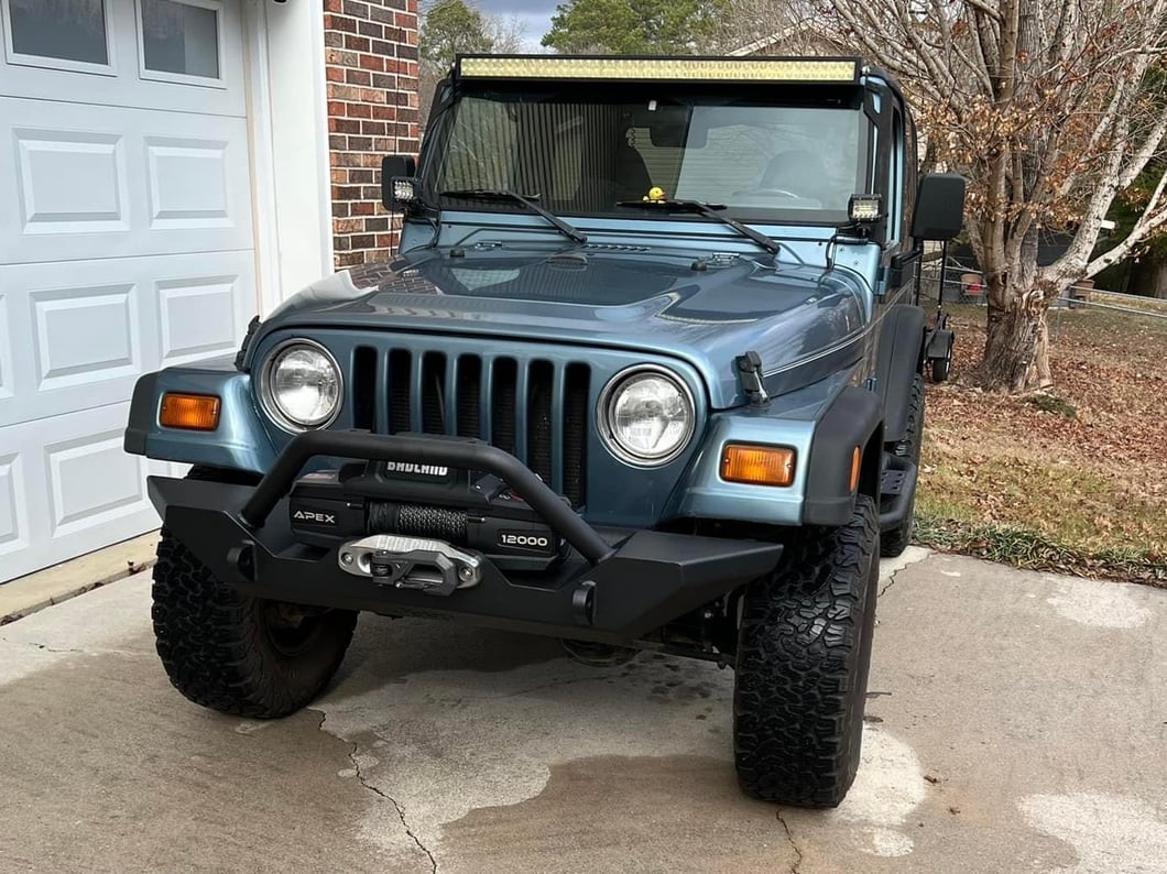 Jeep Licensed by RedRock Trail Force HD Front Bumper with Jeep Logo (87-06 Jeep Wrangler YJ & TJ)