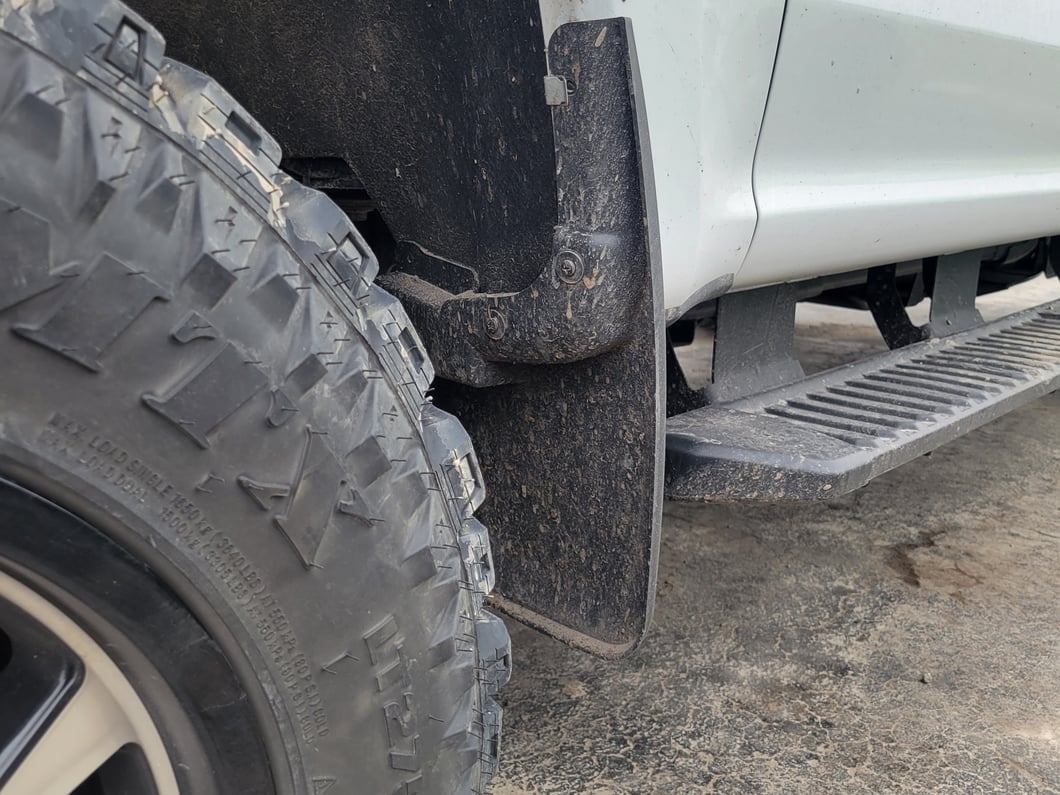 RedRock Molded Mud Guards; Front and Rear (17-25 F-250 Super Duty w/o OE Fender Flares)