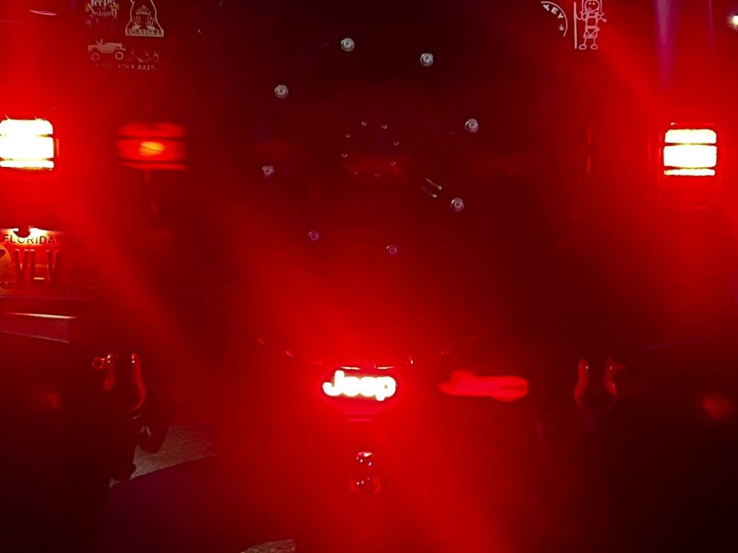 Jeep Licensed by RedRock HD Rear Bumper with LED Jeep Logo Backlight (07-18 Jeep Wrangler JK)