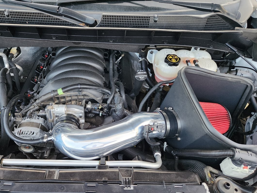 RedRock Cold Air Intake; Polished (19-25 V8 Sierra 1500)