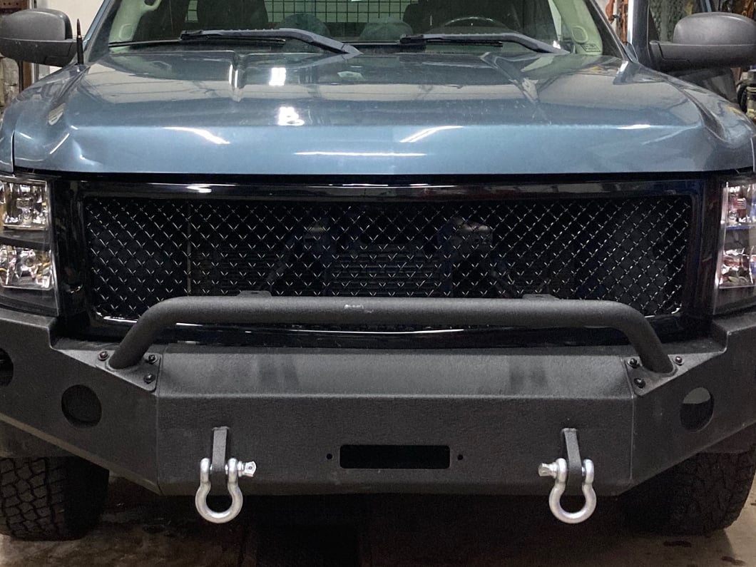 RedRock Mesh Upper Replacement Grille; Black (07-13 Silverado 1500)