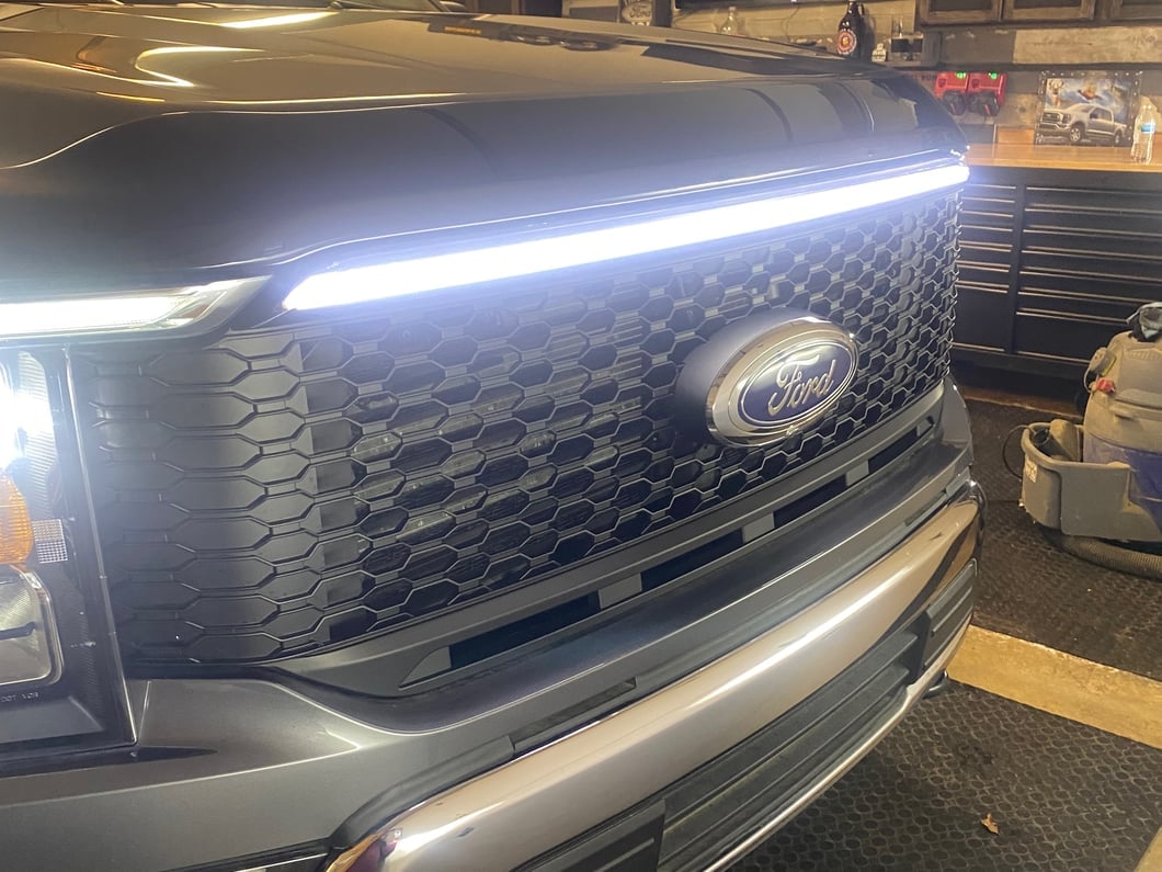 RedRock Upper Replacement Grille with DRL (21-23 F-150, Excluding Raptor & Tremor)