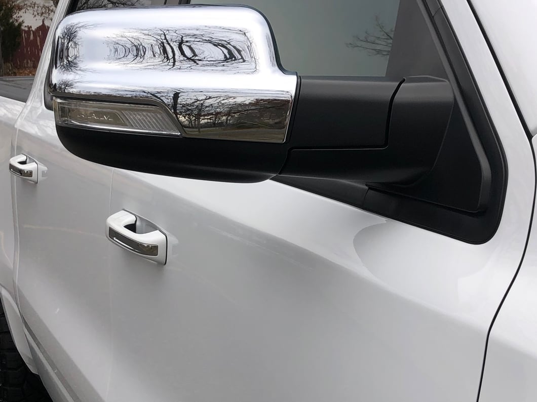 RedRock Side View Mirror Cover; Chrome (19-25 RAM 1500)