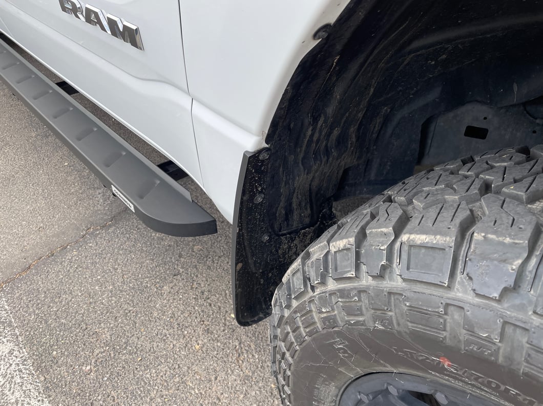 RedRock Molded Mud Guards; Front and Rear (19-25 RAM 1500 w/o OE Fender Flares)