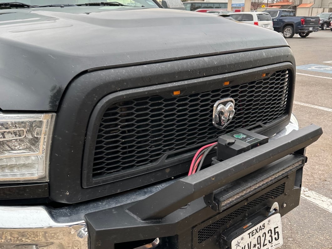 RedRock Baja Upper Replacement Grille with LED; Matte Black (10-18 RAM 2500)
