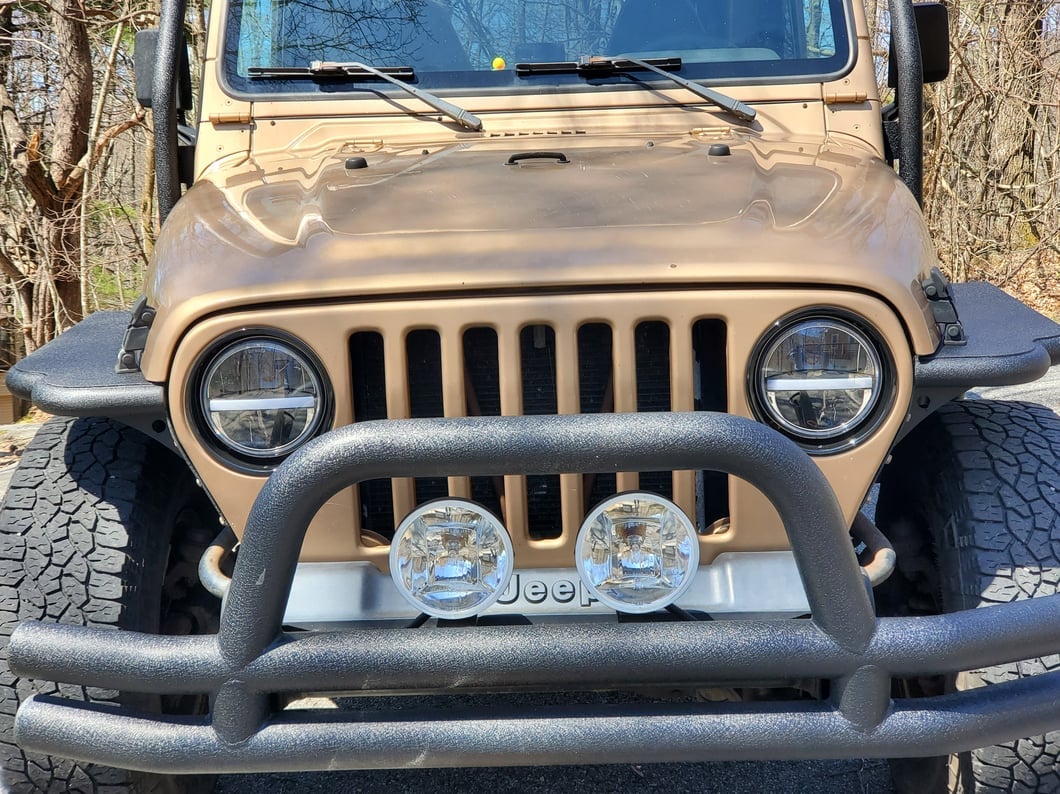 RedRock Headlight Bezels; Gloss Black (97-06 Jeep Wrangler TJ)