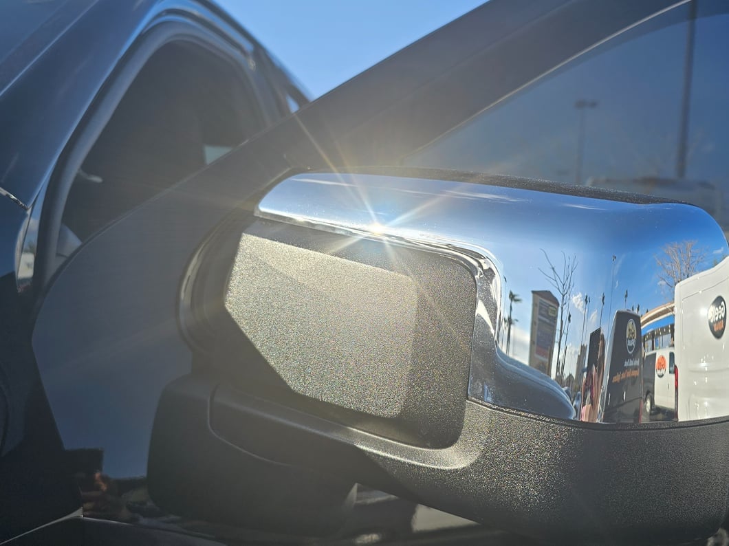 RedRock Standard Mirror Covers; Chrome (19-25 Silverado 1500)