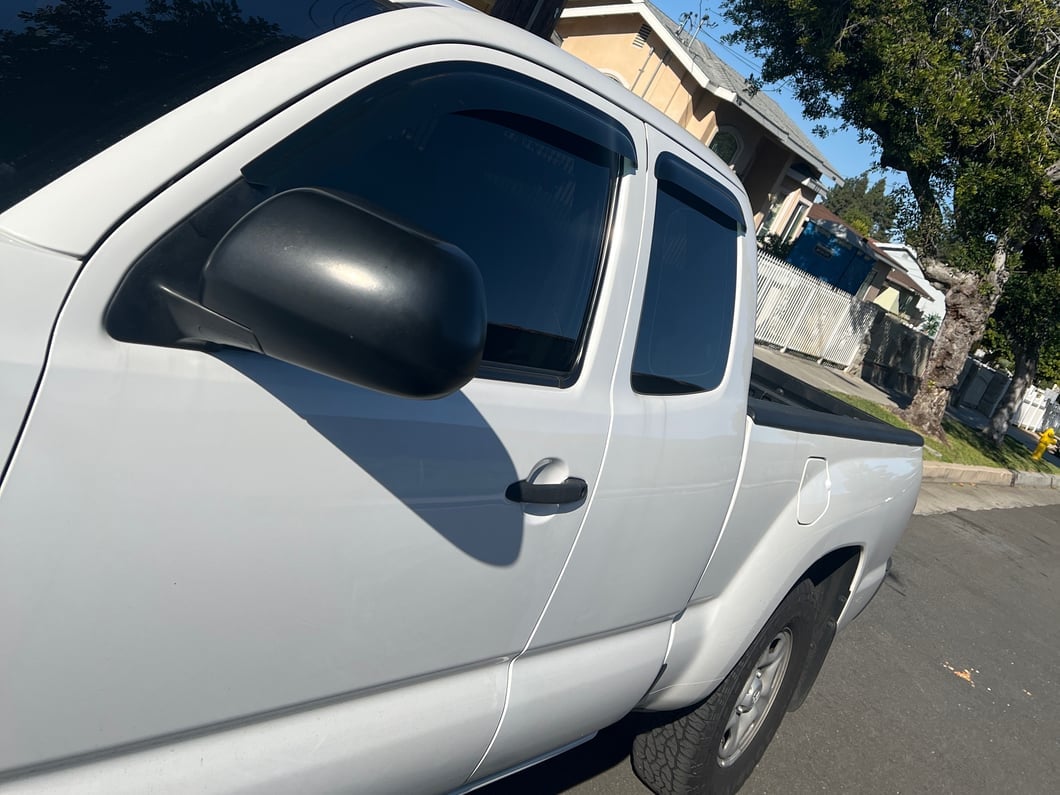 RedRock Window Deflectors; Front and Rear; Smoked (05-15 Tacoma Access Cab)