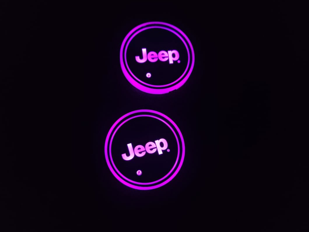 Jeep Licensed by RedRock Color Changing LED Cup Holder with Jeep Logo (07-25 Jeep Wrangler JK & JL)