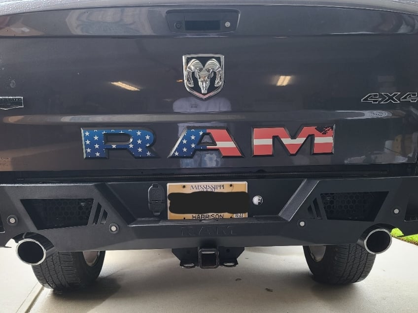 RAM Licensed by RedRock Adventure Series Rear Bumper (09-18 RAM 1500 w/ Factory Dual Exhaust)