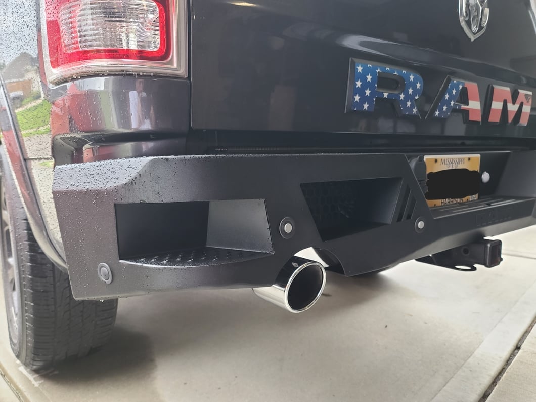 RAM Licensed by RedRock Adventure Series Rear Bumper (09-18 RAM 1500 w/ Factory Dual Exhaust)