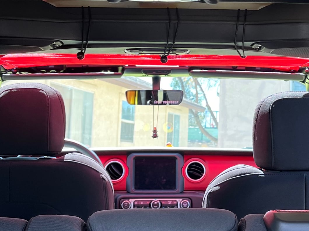 RedRock Mesh Sun Shade; Front and Rear; Red (18-23 Jeep Wrangler JL 4-Door)