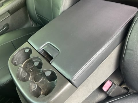 RedRock Replacement Leather Center Console Cover Only; Black (07-13 Silverado 1500)