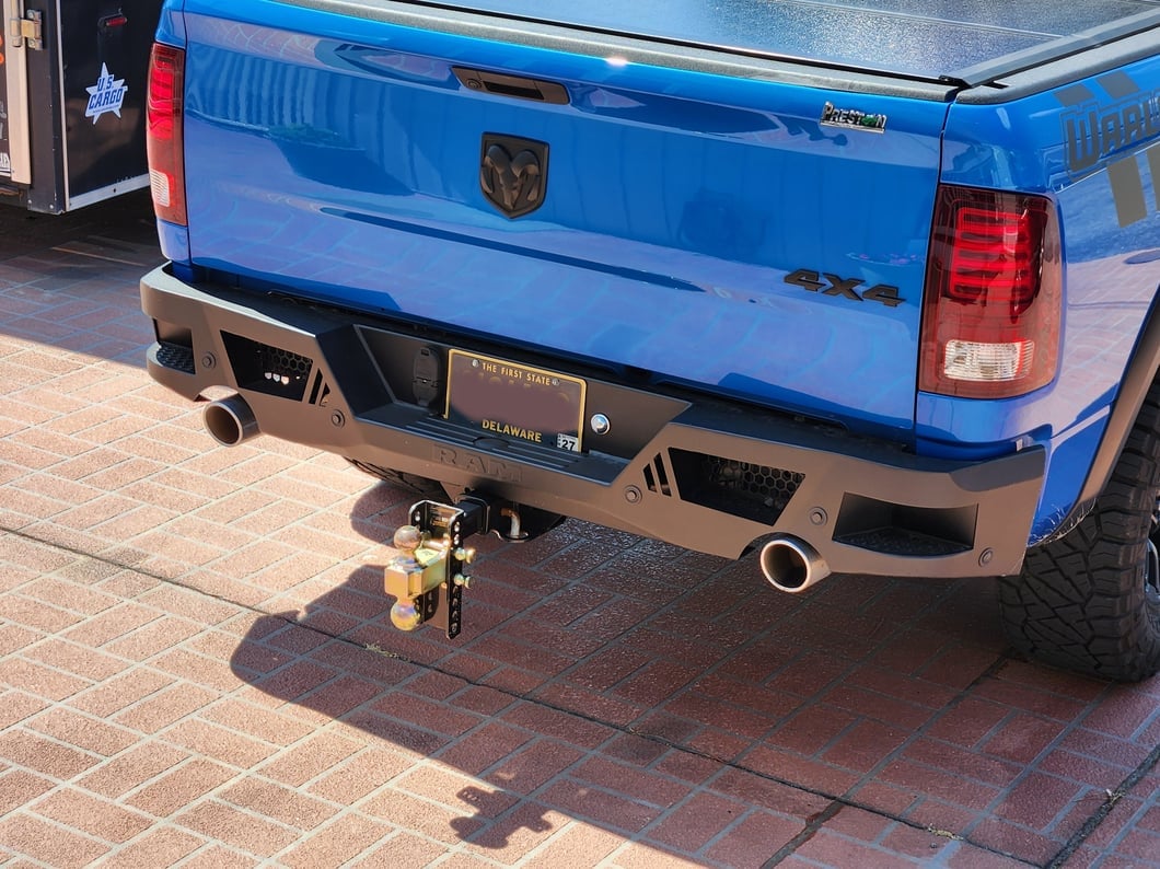 RAM Licensed by RedRock Adventure Series Rear Bumper (09-18 RAM 1500 w/ Factory Dual Exhaust)
