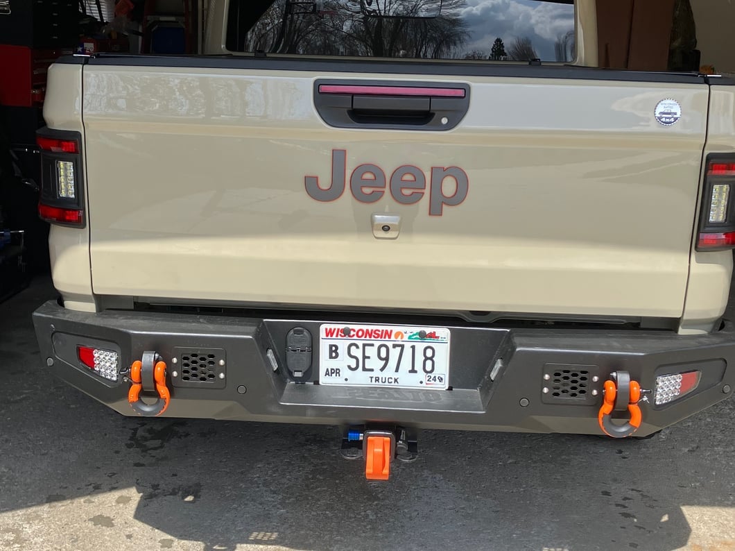 Jeep Licensed by RedRock HD Rear Bumper with Jeep Logo (20-25 Jeep Gladiator JT)