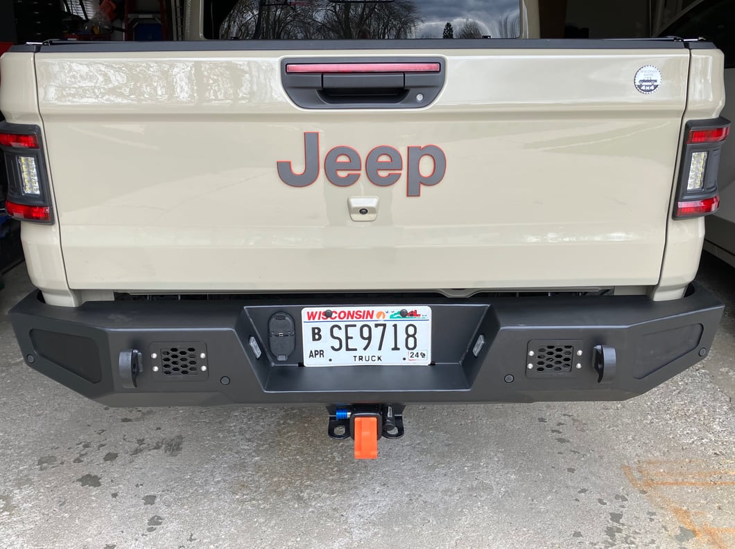 Jeep Licensed by RedRock HD Rear Bumper with Jeep Logo (20-25 Jeep Gladiator JT)