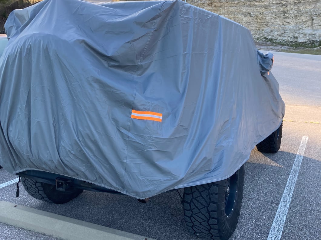 RedRock 4-Layer Breathable Full Car Cover; Gray (07-18 Jeep Wrangler JK 4-Door)