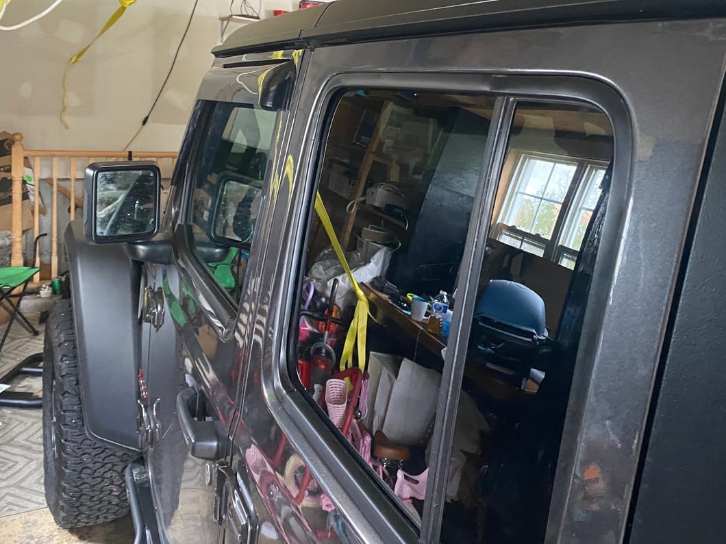 RedRock Tape-On Window Deflectors; Front and Rear; Smoked (18-25 Jeep Wrangler JL 4-Door)