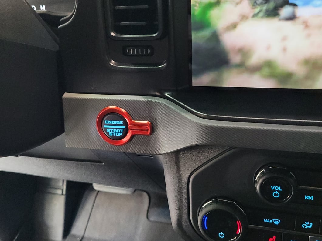 RedRock Billet Start-Stop Button Cover; Red (21-25 Bronco)