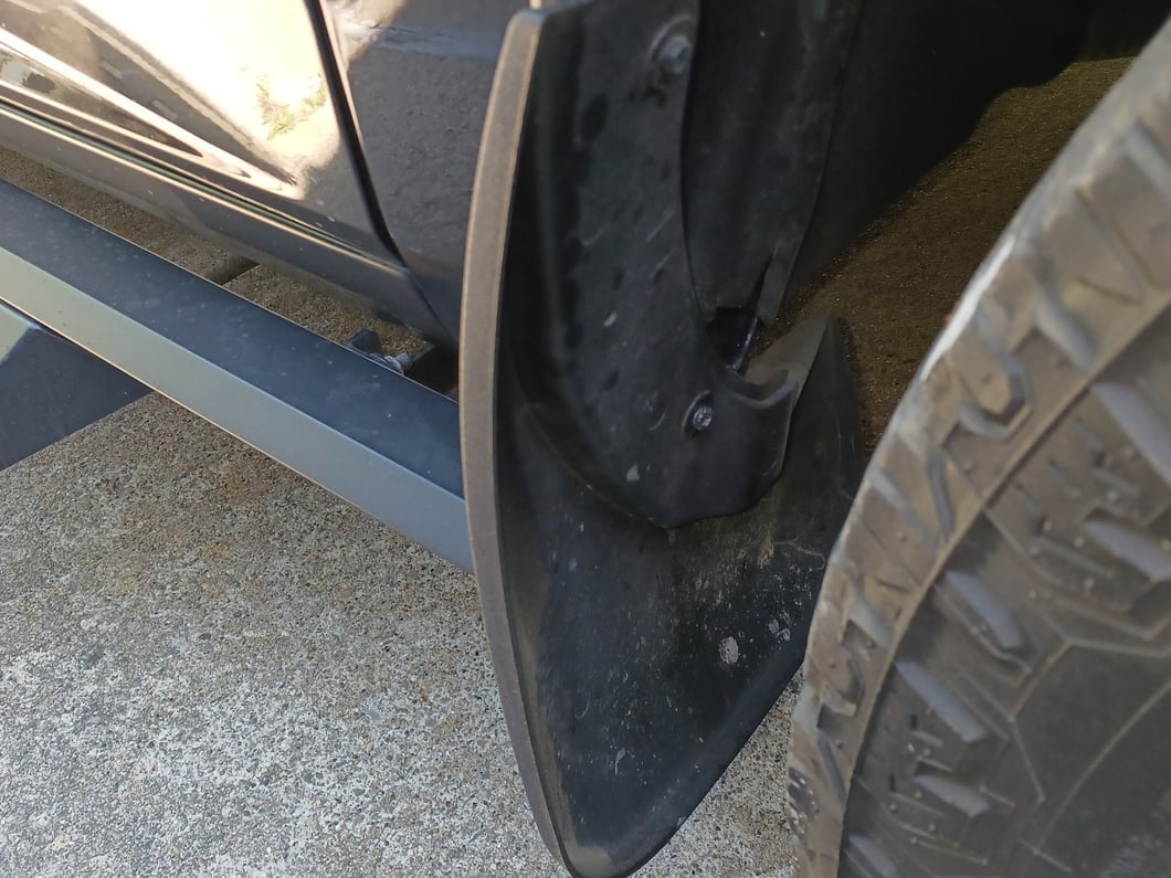 RedRock Molded Mud Guards; Front and Rear (09-18 RAM 1500 w/ OE Fender Flares)
