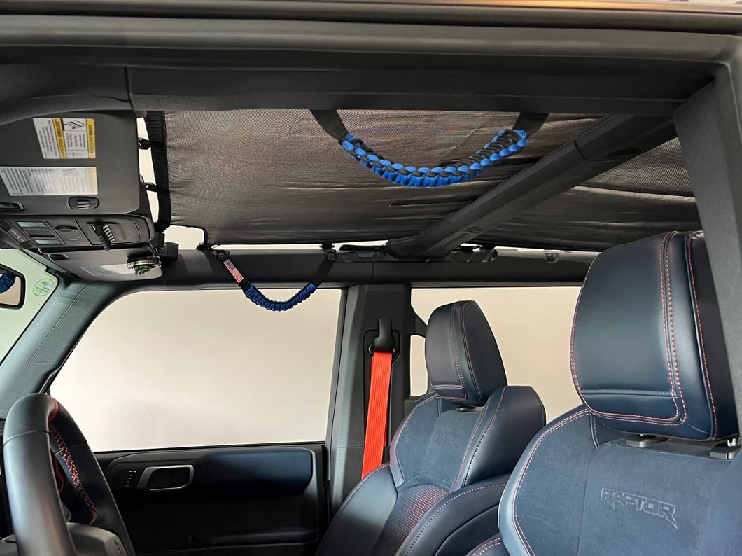 RedRock Paracord Grab Handles; Blue (21-25 Bronco)