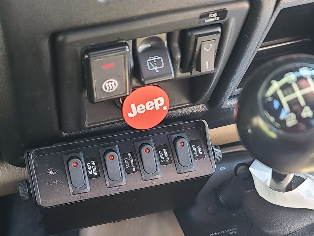 Jeep Licensed by RedRock Lighter Plug with Jeep Logo (87-25 Jeep Wrangler YJ, TJ, JK & JL)