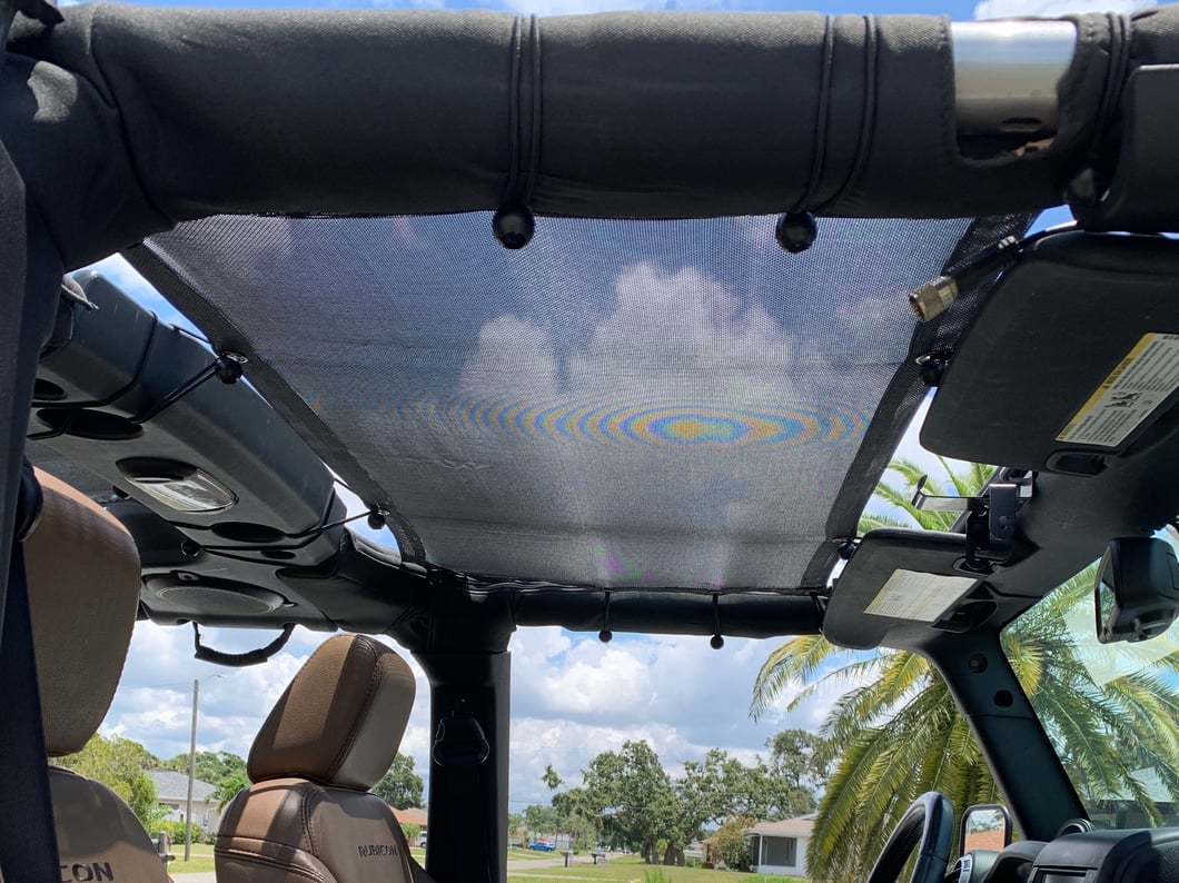 RedRock Mesh Sun Shade; Front and Rear; Black (07-18 Jeep Wrangler JK 4-Door)