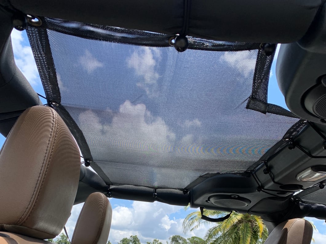 RedRock Mesh Sun Shade; Front and Rear; Black (07-18 Jeep Wrangler JK 4-Door)