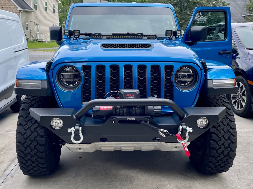 Jeep Licensed by RedRock Trail Force HD Front Bumper with Jeep Logo (20-25 Jeep Gladiator JT)