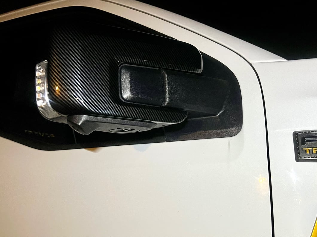 RedRock Side View Mirror Trim; Carbon Fiber (21-25 F-150)