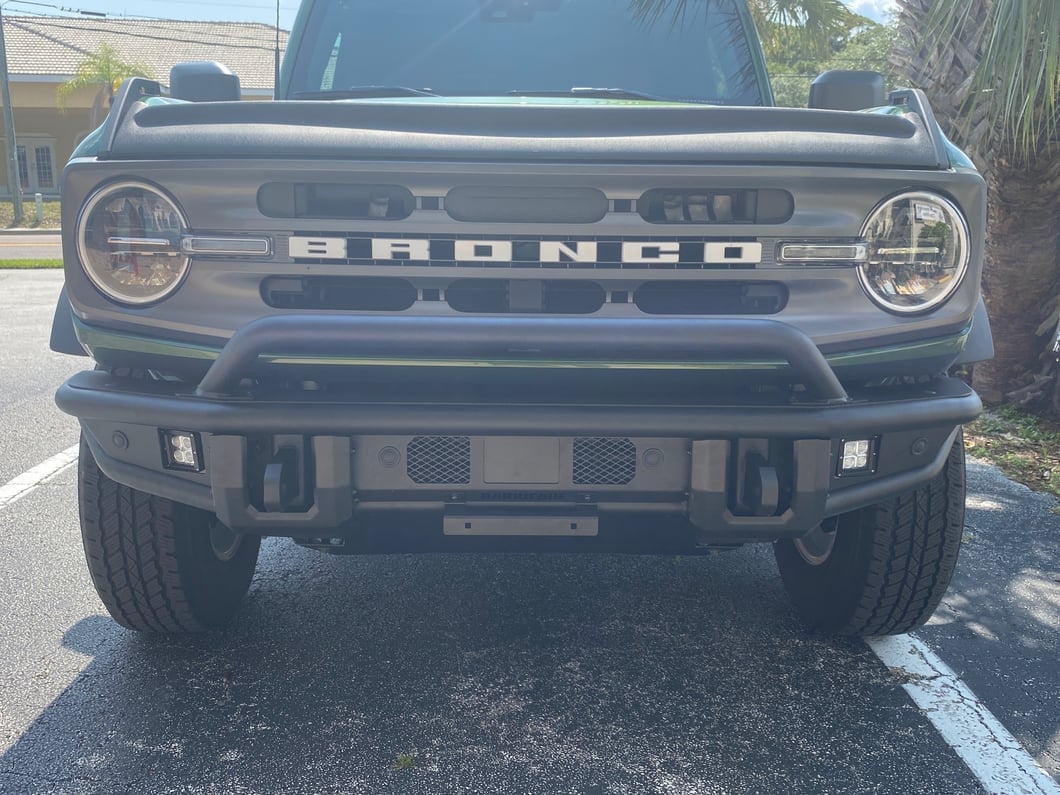 RedRock HD Tubular Front Bumper with LED Fog Lights and Skid Plate (21-25 Bronco, Excluding Raptor)