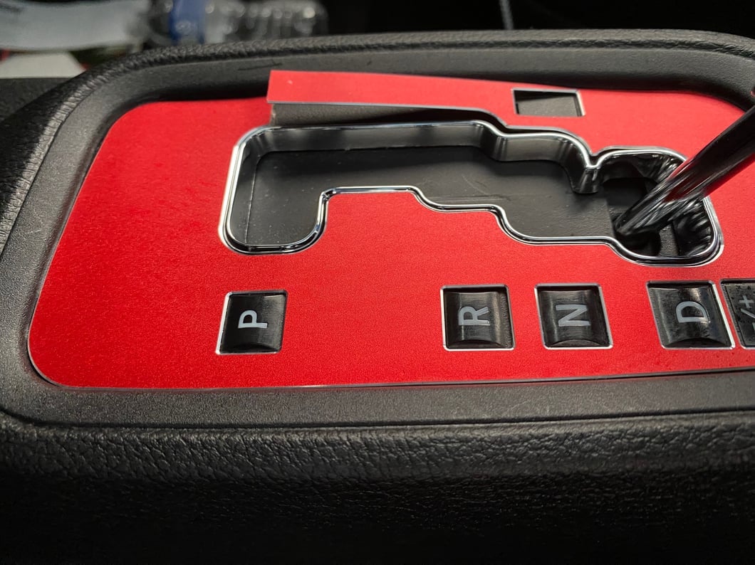RedRock Alterum Series Console Shifter Trim Bezel; Red (11-18 Jeep Wrangler JK)
