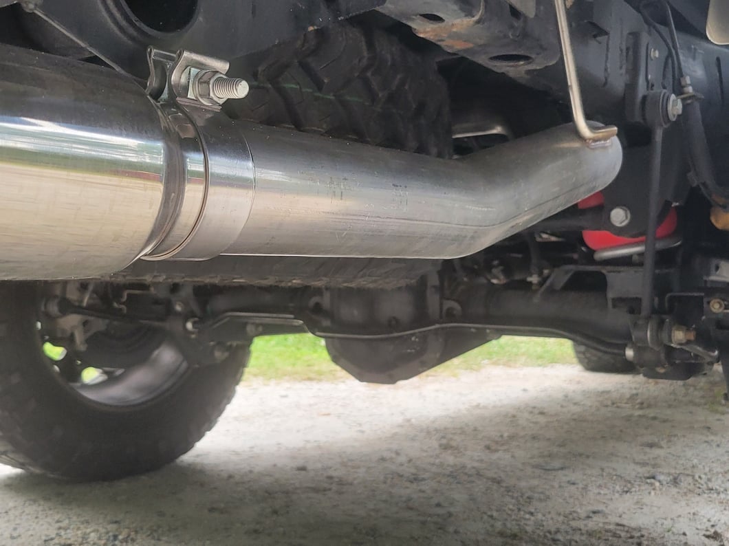 RedRock Dual Exhaust System with Polished Tips; Rear Exit (20-25 3.6L Jeep Gladiator JT)