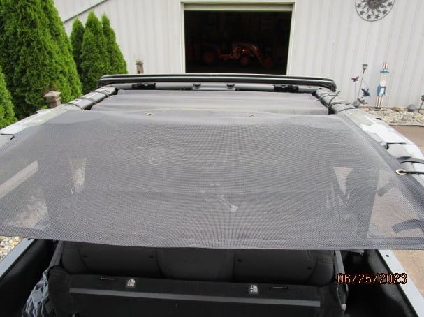 RedRock Full Length Mesh Sun Shade; Black (18-23 Jeep Wrangler JL)