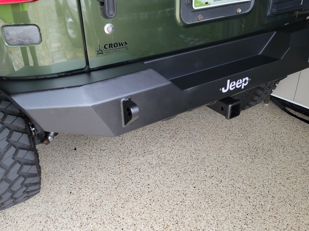 Jeep Licensed by RedRock HD Rear Bumper with LED Jeep Logo Backlight (07-18 Jeep Wrangler JK)